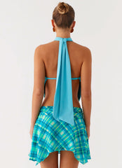 Ariette Mini Skirt - Green Check