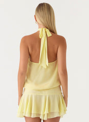 Beginning Mini Dress - Butter Yellow