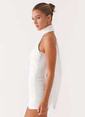 Breaking News Mini Dress - White