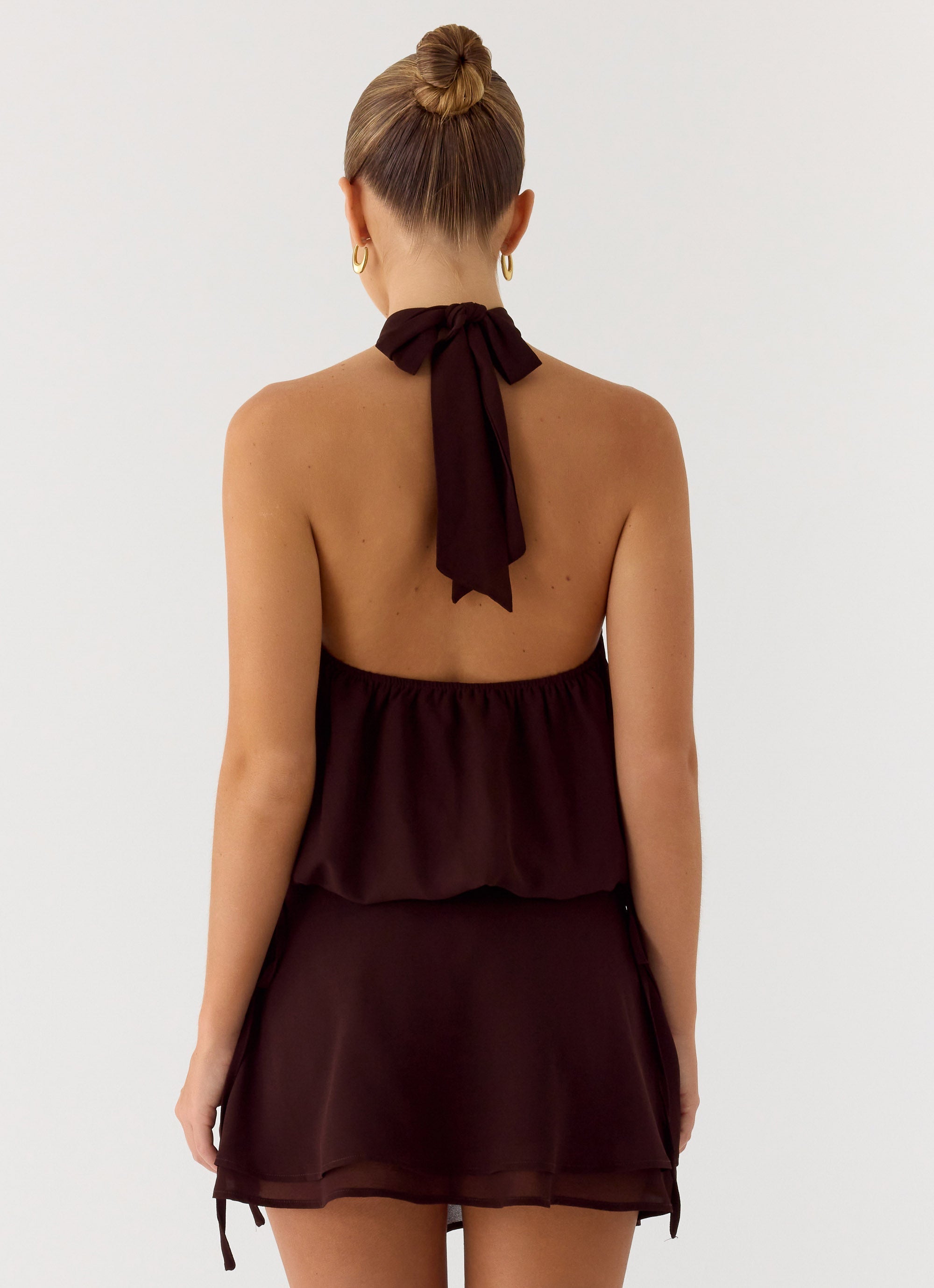Everywhere I Go Mini Skirt - Chocolate