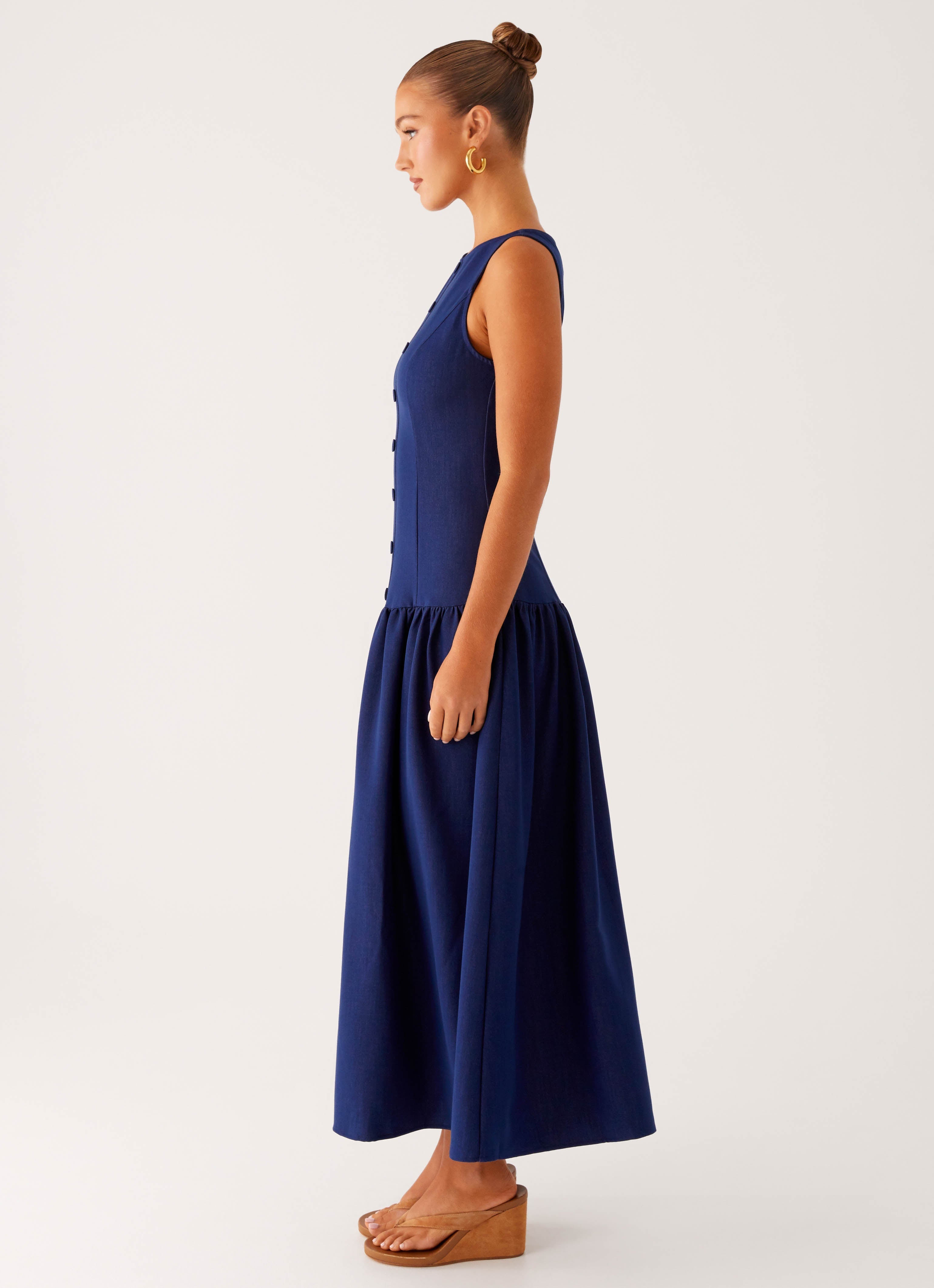 Hayes Denim Midi Dress - Indigo