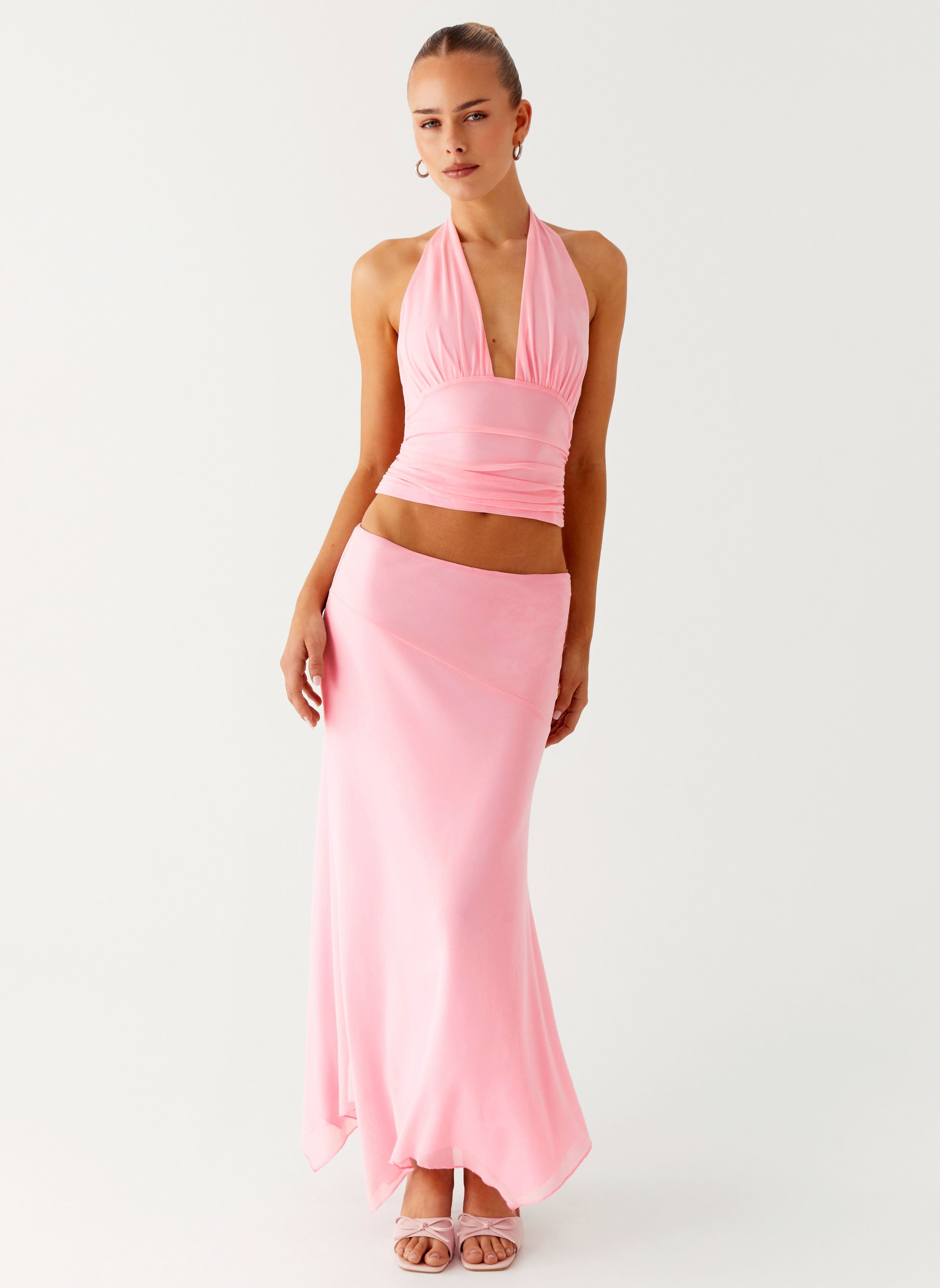 Kerrie Halter Top - Baby Pink