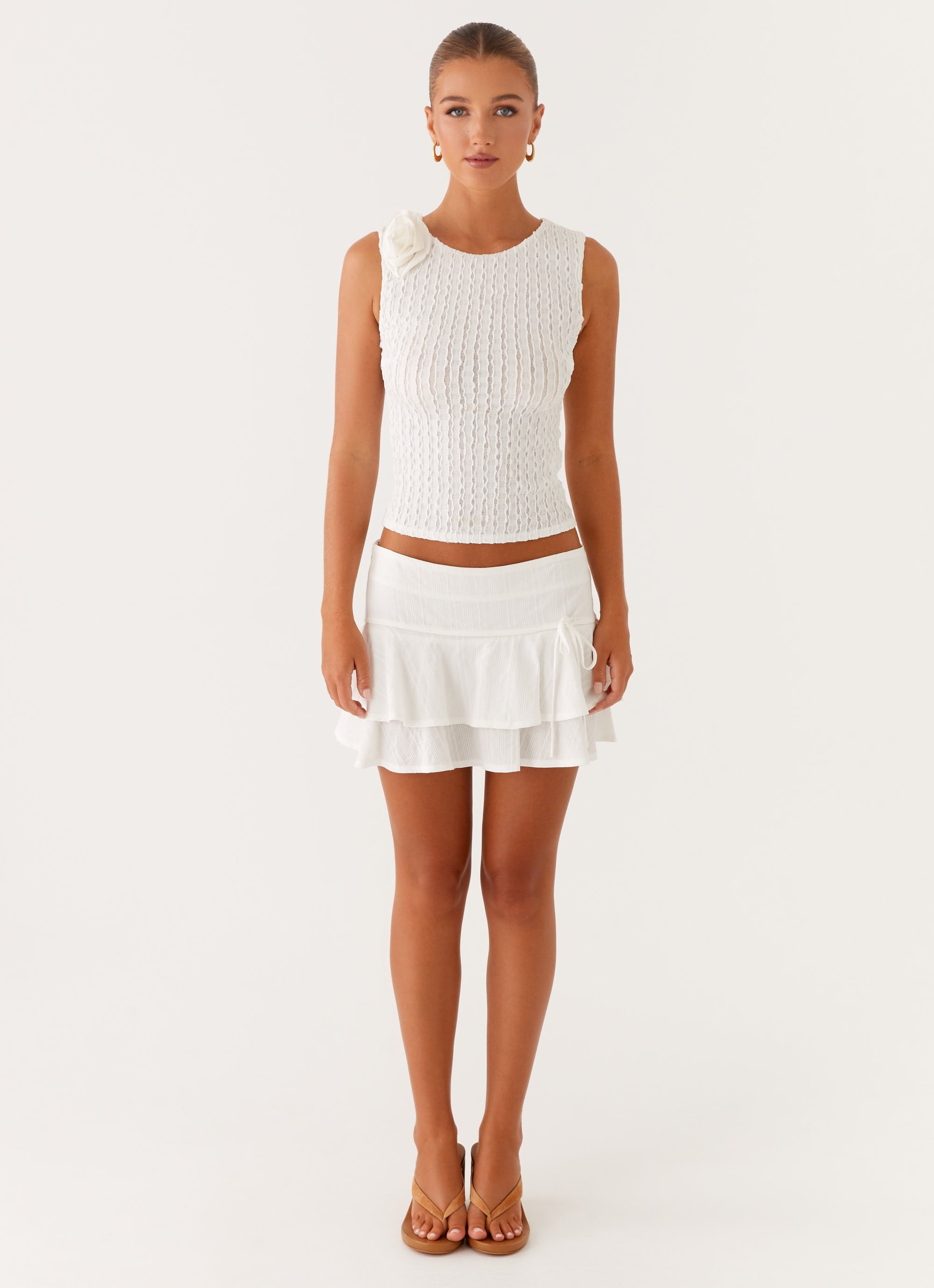 Lisbon Tank Top - White