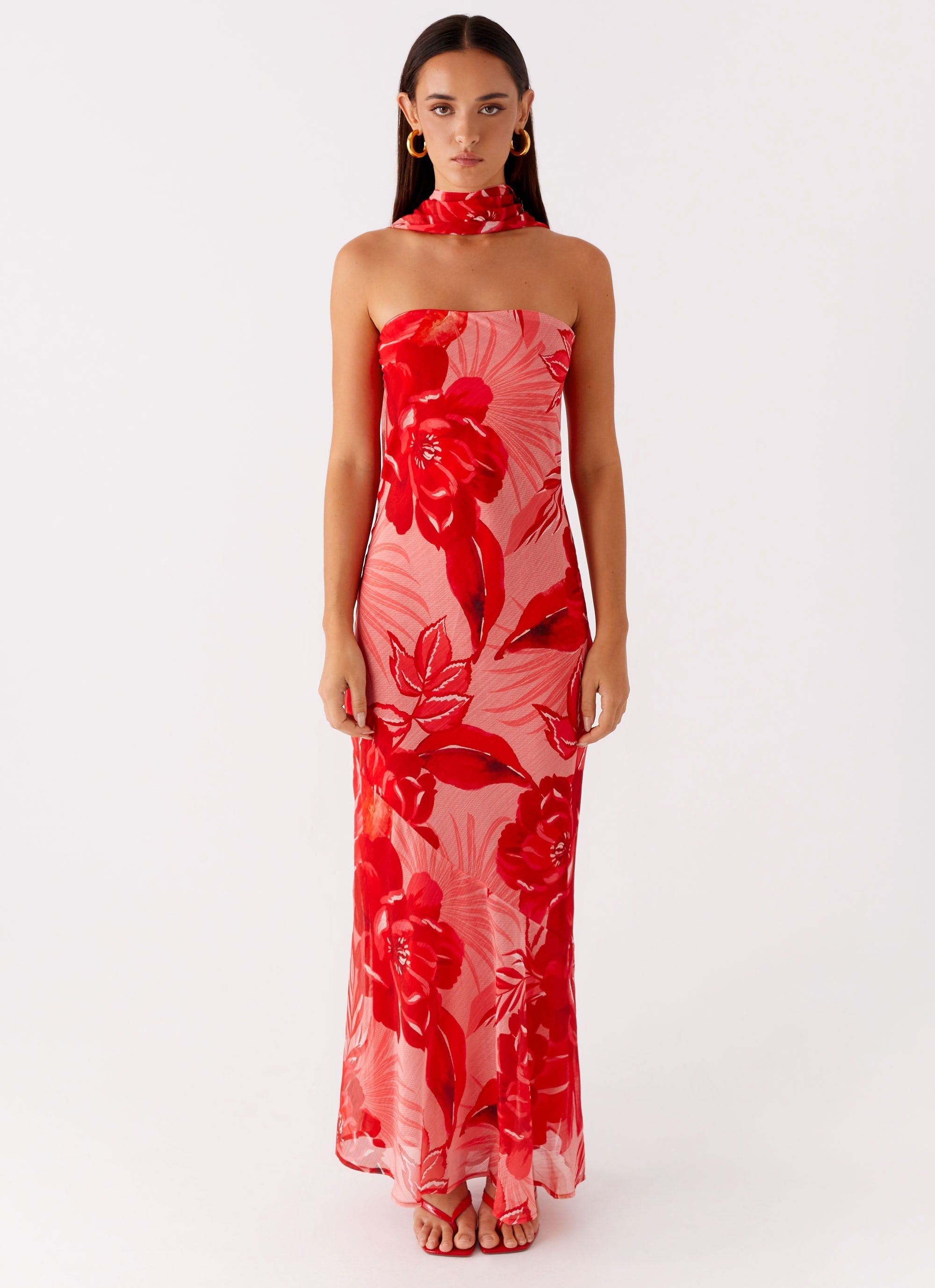 Under The Pagoda Maxi Dress - Sicily Sunsets Print